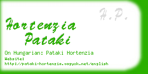 hortenzia pataki business card